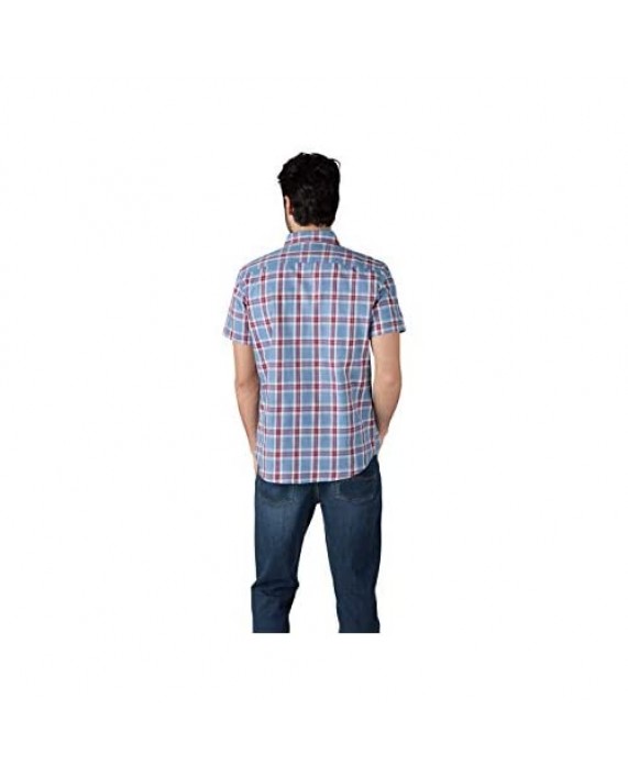Lee Men’s Short Sleeve Button Down Shirt | Plaid Cotton Shirt - Regular Fit