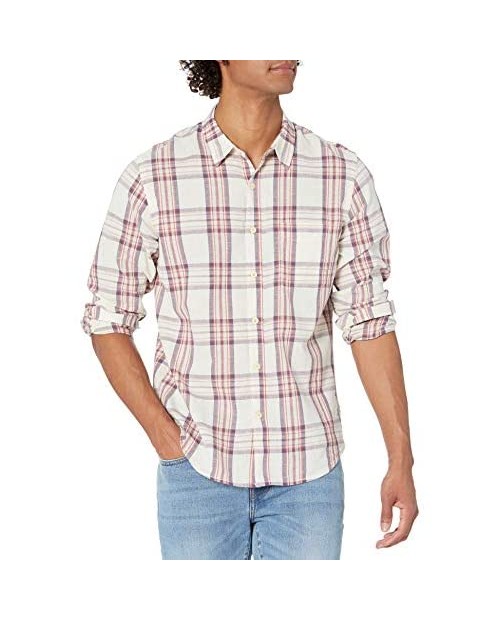 Lucky Brand Men's Long Sleeve Button Up Plaid One Pocket San Gabriel Shirt