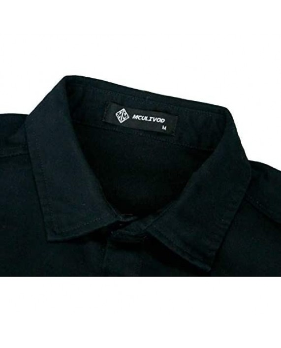 MCULIVOD Men's Sleeveless Denim Cotton Shirt Biker Vest Cowboy Button Down with Shirts Front Pocket