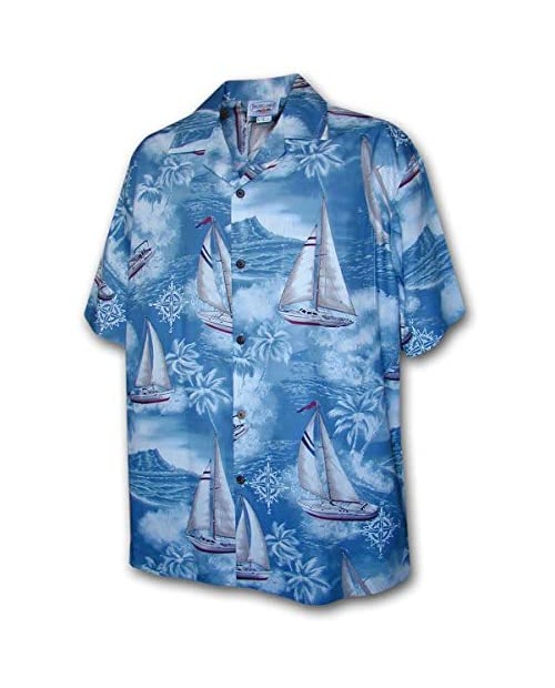 Pacific Legend Hawaiian Shirts Sailboats
