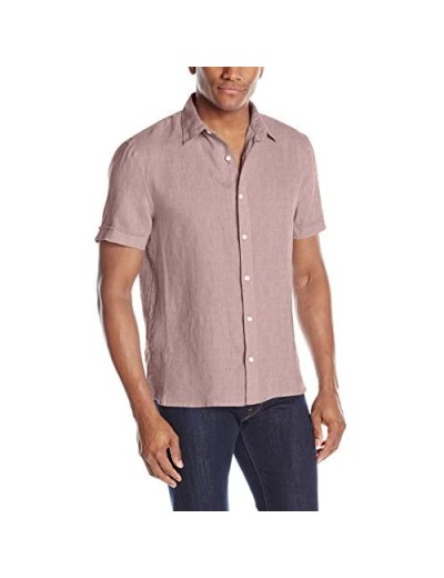 Perry Ellis Men's Short Sleeve Linen Shirt