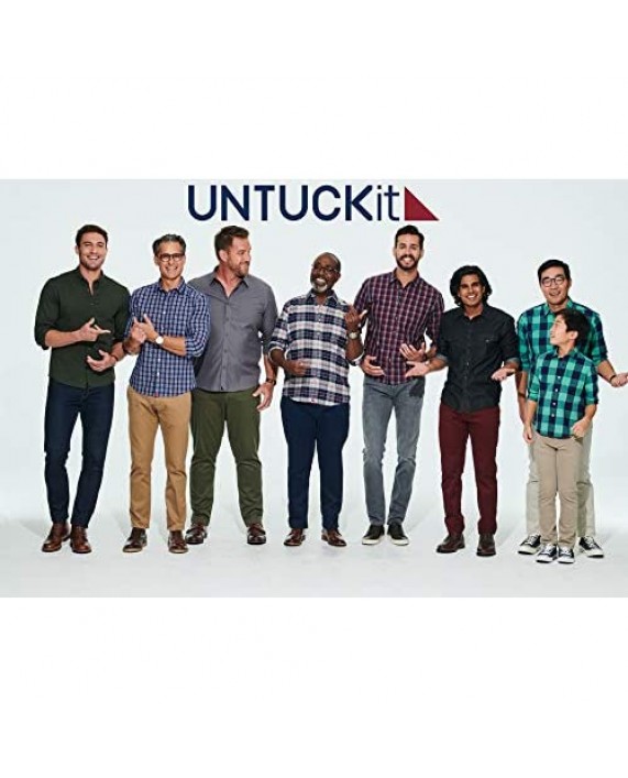 UNTUCKit Desisto - Untucked Shirt for Men Short Sleeve Red