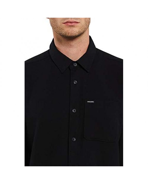 Volcom Men's Caden Solid Long Sleeve Button Down Shirt