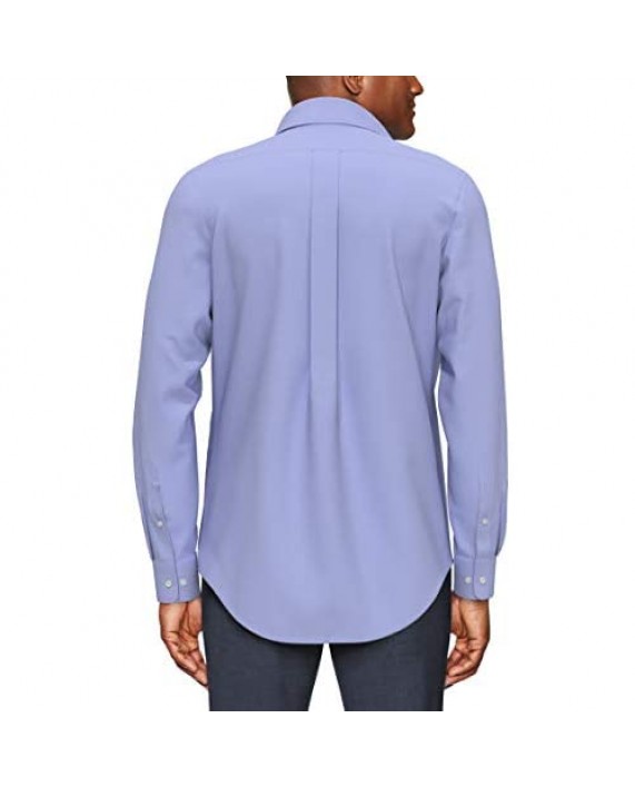 Brand - Buttoned Down Men's Classic Fit Button Collar Solid Non-Iron Dress Shirt Blue 18 Neck 36 Sleeve