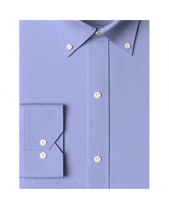 Brand - Buttoned Down Men's Tailored-Fit Button Collar Pinpoint Non-Iron Dress Shirt Blue 16.5 Neck 34 Sleeve