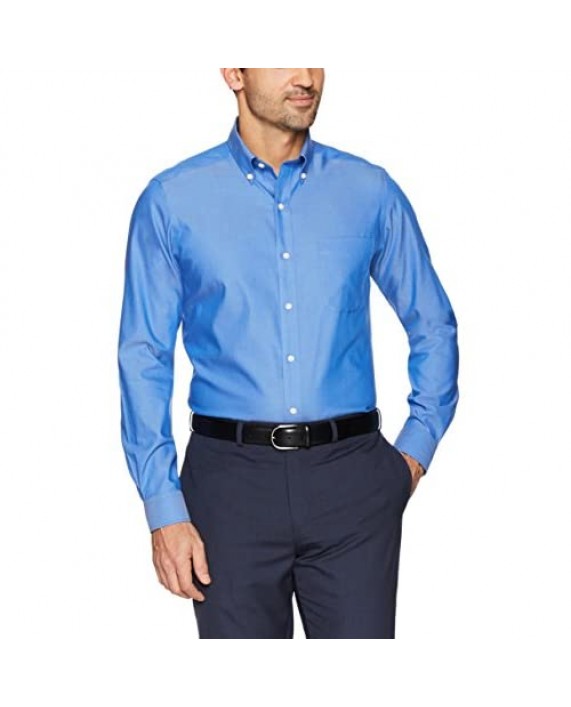 Brand - Buttoned Down Men's Tailored-Fit Button Collar Pinpoint Non-Iron Dress Shirt French Blue 20 Neck 37 Sleeve (Big and Tall)
