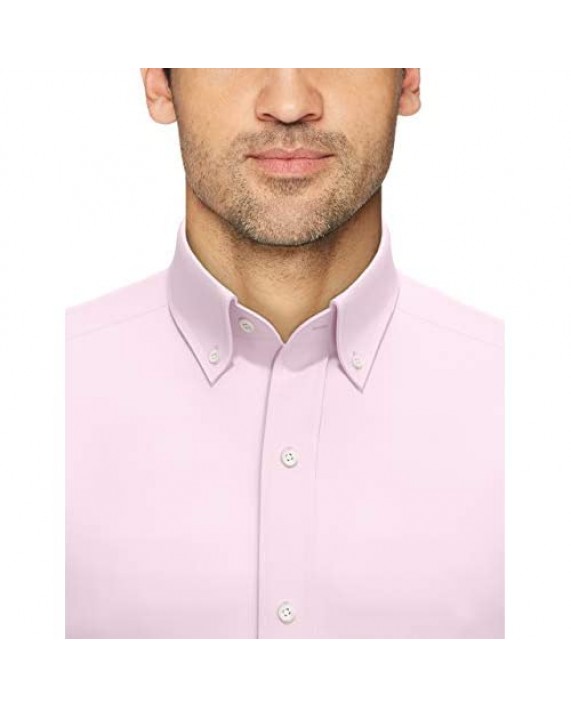 Brand - Buttoned Down Men's Tailored-Fit Button Collar Pinpoint Non-Iron Dress Shirt Light Pink 15.5 Neck 32 Sleeve