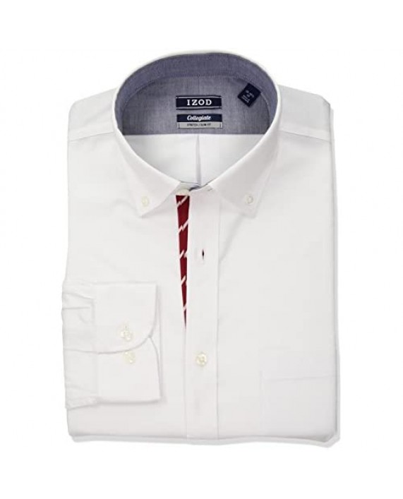 IZOD Men's Dress Shirt Slim Fit Collegiate Stretch Solid