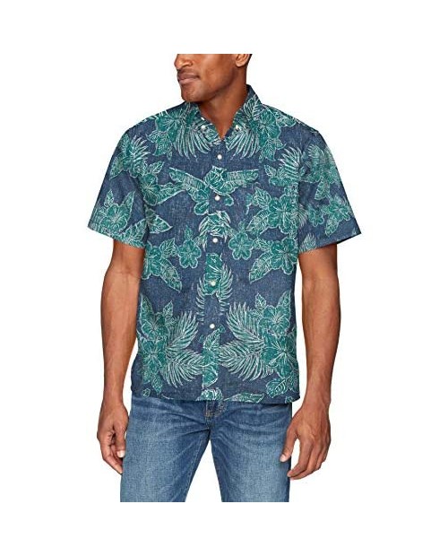 Reyn Spooner Men's Hibiscus Fronds Spooner Kloth Classic Fit Hawaiian Shirt