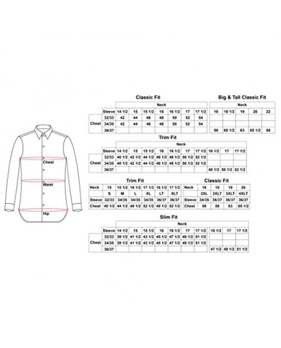 Steven Land Men's Signature Solid Poplin Dress Shirt Long Sleeve 100% Cotton French Cuff Available Big and Tall