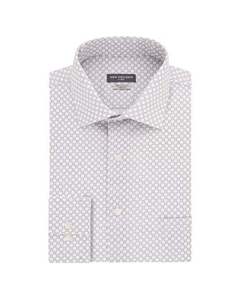Van Heusen Men's Dress Shirt Regular Fit Flex Collar Stretch Print