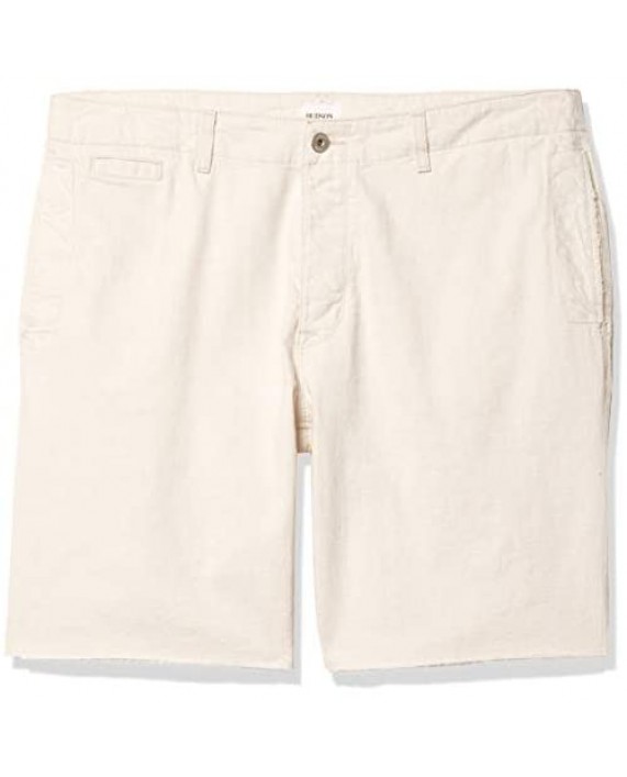 HUDSON Jeans Men's River Raw Hem Linen Chino Short