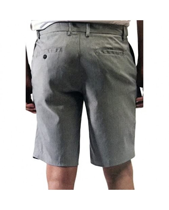 Micros Men's 2-Way Stretch Flat Front Standard Fit Shorts