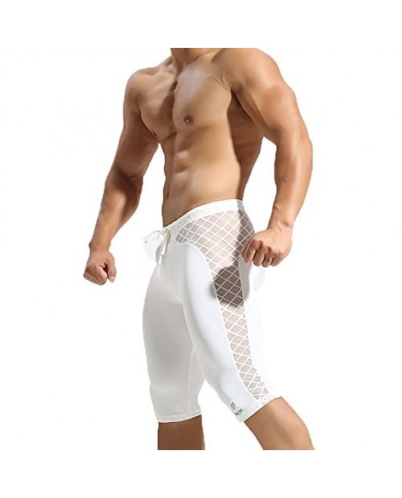 MuscleMate Hot Men's Short Sexy Skintight Transparent Men's Short for Hot Night Party Strip Club