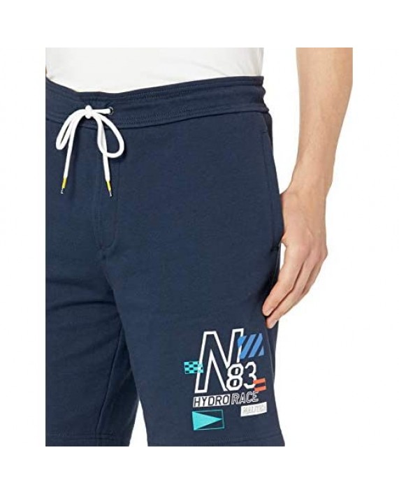 Nautica Men's French Terry 100% Cotton N83 Logo Knit Short