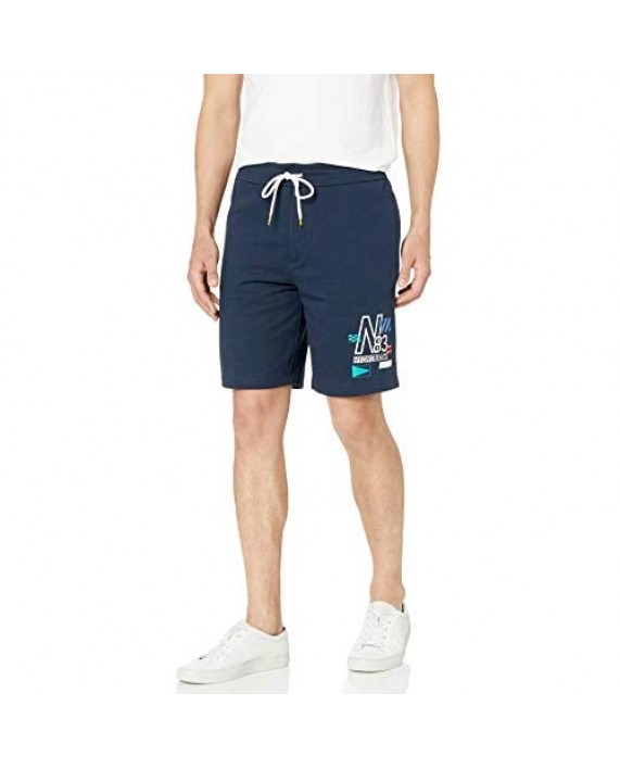 Nautica Men's French Terry 100% Cotton N83 Logo Knit Short