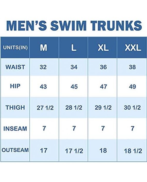 Century Star Men's Athletic Swim Trunks Quick Dry Beach Shorts Sportwear with Mesh Lining Swimwear Bathing Suits