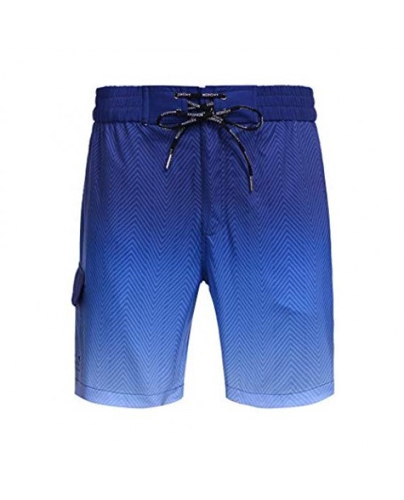 COOFANDY Men's Swim Trunks Quick Dry Beach Shorts Gradient Swimwear Bathing Suit with Mesh Lining
