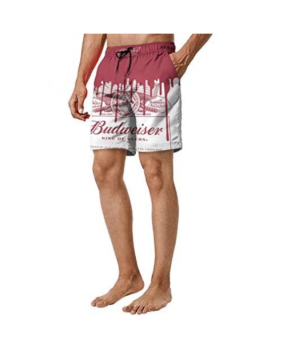 FUEWJFDIW Mens Waterproof Swim Trunks Quick Dry Swimwear Beach Wear with Pockets