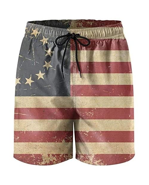 Glitter American USA Flag Man Boardshort Summer Custom Beach Shorts Swim
