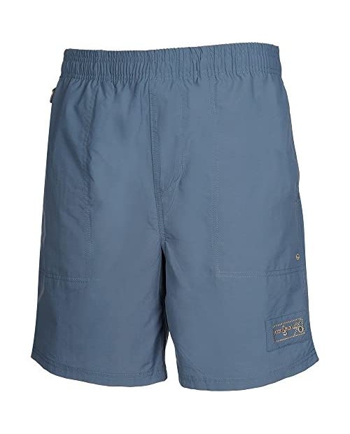 Hook & Tackle Men’s Beer Can Island | Fishing Swim Short | Swimming Trunk (XX-Large Steel Blue)