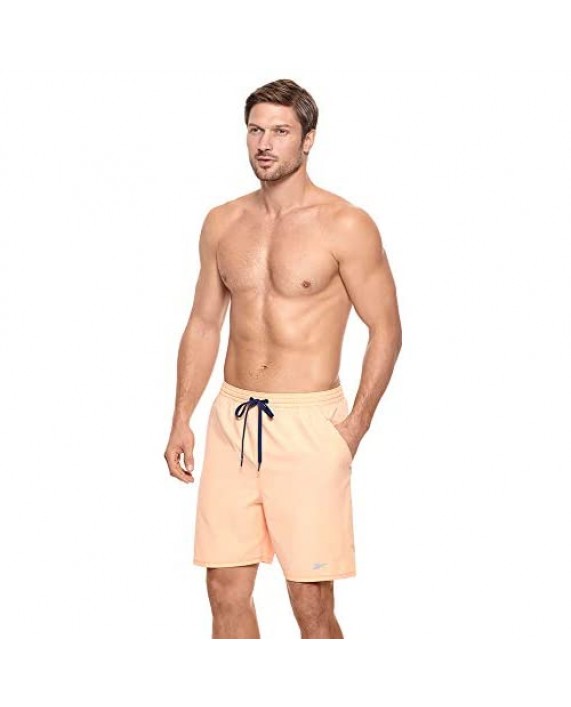 Reebok Men's Swimwear 7 Volley UPF 50 Elastic Waist Swim Shorts Bathing Suit Trunks