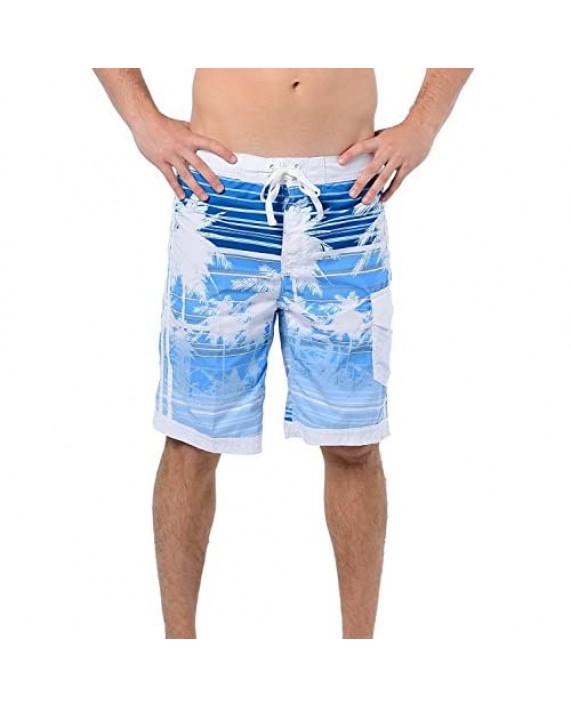 US Apparel Men's Summer Holiday Micro Fiber Quick Dry Swim Trunks