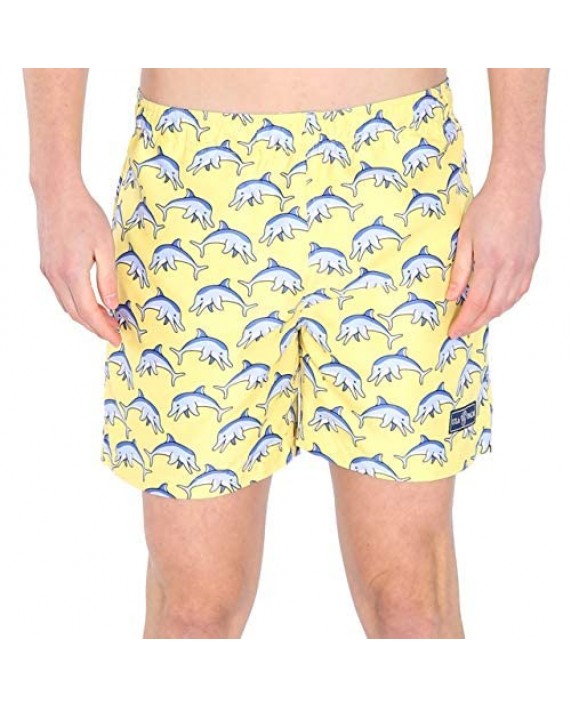 USA Palm Pattern Swim Shorts