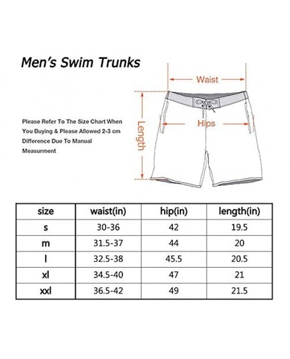 visesunny Mens Funny Swim Trunks Quick Dry Beachwear Sports Running Swim Board Shorts Mesh Lining
