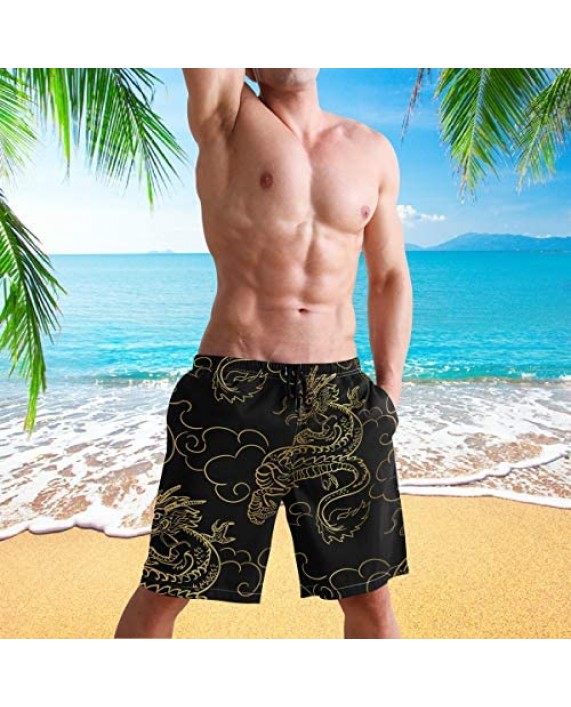 visesunny Men's Novelty Beach Shorts Quick Dry Swimwear Sports Running Swim Board Shorts Bathing Suits Mesh Lining