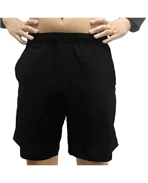 LOVESOFT Men's Exercise Casual Shorts with Zipper and Pocket