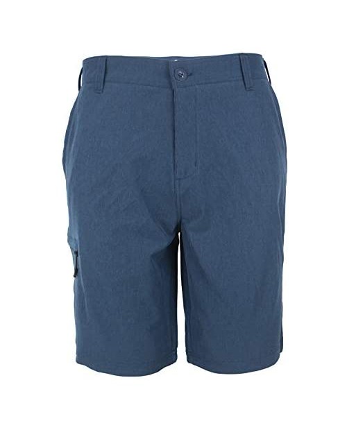 Men’s Amphibian Hybrid Shorts Chino Golf Athletic Casual Quick Dry 21’’ Solid Walk Boardshort Khaki Black