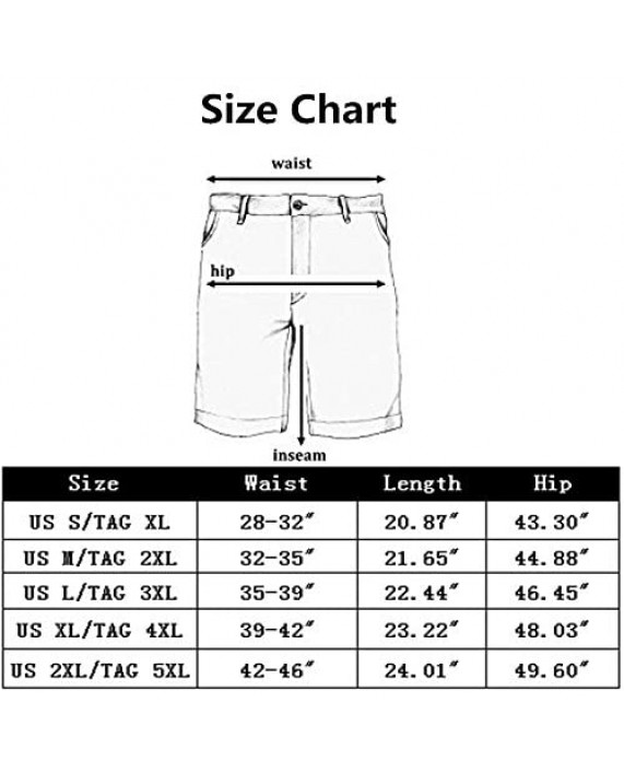 Men's Big & Tall Ranger Cargo Shorts Cotton Elastic Waist Pockets Sports Shots