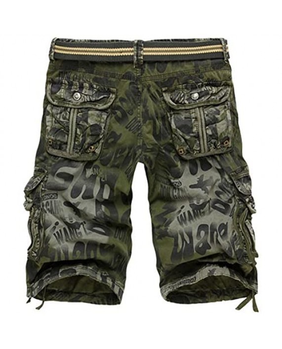 Mochoose Men's Cotton Camo Multi Pockets Outdoor Wear Casual Twill Camouflage Cargo Shorts