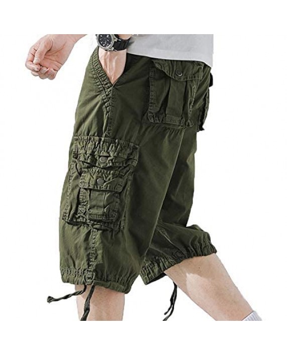 Osmyzcp Mens Cargo Shorts Relaxed Fit Camouflage Camo Cargo Short