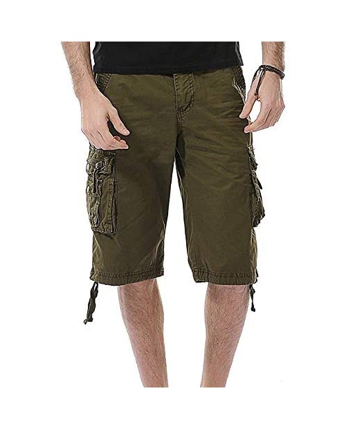 Osmyzcp Mens Cargo Shorts Relaxed Fit Camouflage Camo Cargo Short