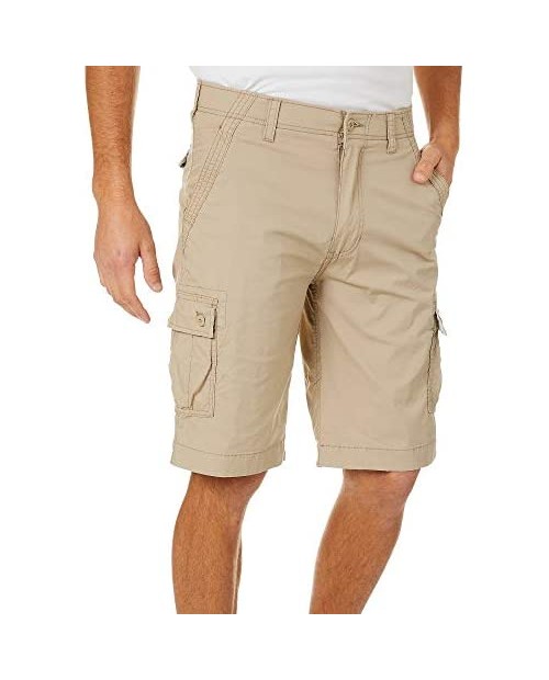 Wearfirst Men's Stretch Micro Rip Stop Cargo Shorts with Free-Band Waist