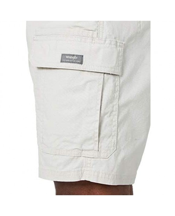 Wrangler Men's Relaxed Fit at The Knee Flex Cargo Shorts (Dark Putty 44)